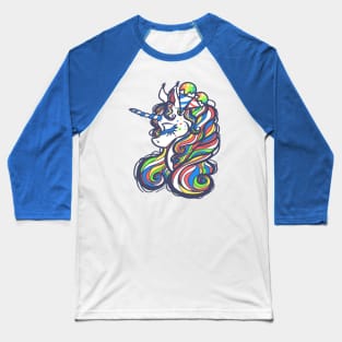 Snowcone Unicorn Baseball T-Shirt